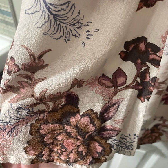 Free People Heartbeat Floral Tunic Pale Pink/Pale Purple Size XS - Picture 7 of 9